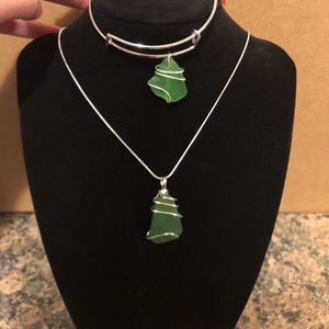 Green Seaglass Set
